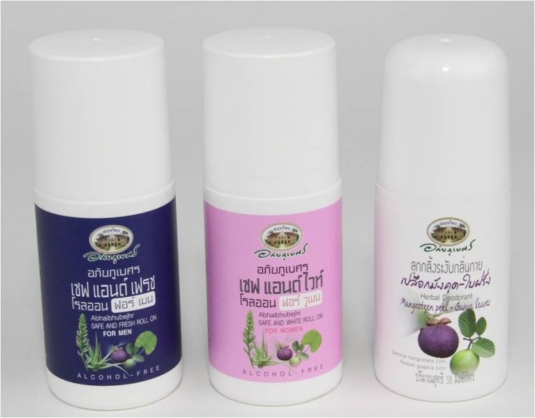 Тайский роликовый дезодорант ABHAIBHUBEJHR шариковый дезодорант Herbal deodorant Abhai white color купить в Москве и Московской обл. таиланд